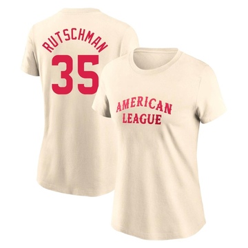 Women's Baltimore Orioles Adley Rutschman ＃35 Game American League 2024 All-Star Team T-Shirt - Cream