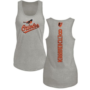 Women's Baltimore Orioles Andy Etchebarren ＃8 Backer Tank Top Ash