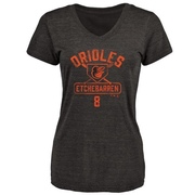 Women's Baltimore Orioles Andy Etchebarren ＃8 Base Runner T-Shirt - Black