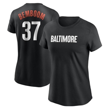 Women's Baltimore Orioles Anthony Bemboom ＃37 2023 City Connect Name & Number T-Shirt - Black