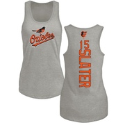 Women's Baltimore Orioles Austin Slater ＃15 Backer Tank Top Ash