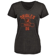 Women's Baltimore Orioles Boog Powell ＃26 Base Runner T-Shirt - Black