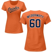 Women's Baltimore Orioles Chayce McDermott ＃60 Roster Name & Number T-Shirt - Orange