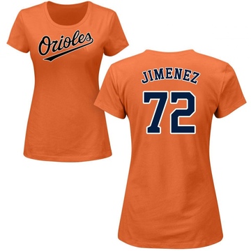 Women's Baltimore Orioles Eloy Jimenez ＃72 Roster Name & Number T-Shirt - Orange