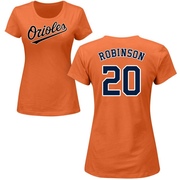 Women's Baltimore Orioles Frank Robinson ＃20 Roster Name & Number T-Shirt - Orange