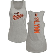 Women's Baltimore Orioles Fred Lynn ＃19 Backer Tank Top Ash