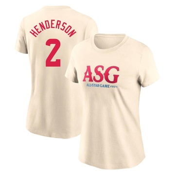 Women's Baltimore Orioles Gunnar Henderson ＃2 Game 2024 All-Star Collection Legend T-Shirt - Cream