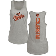 Women's Baltimore Orioles Heston Kjerstad ＃13 Backer Tank Top Ash