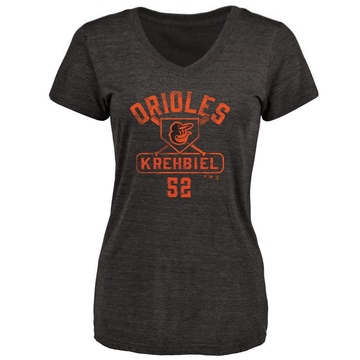 Women's Baltimore Orioles Joey Krehbiel ＃52 Base Runner T-Shirt - Black