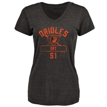 Women's Baltimore Orioles Kaleb Ort ＃51 Base Runner T-Shirt - Black