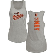 Women's Baltimore Orioles Lee May ＃14 Backer Tank Top Ash