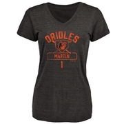 Women's Baltimore Orioles Richie Martin ＃1 Base Runner T-Shirt - Black