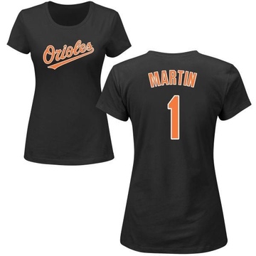 Women's Baltimore Orioles Richie Martin ＃1 Roster Name & Number T-Shirt - Black