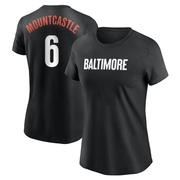 Women's Baltimore Orioles Ryan Mountcastle ＃6 2023 City Connect Name & Number T-Shirt - Black