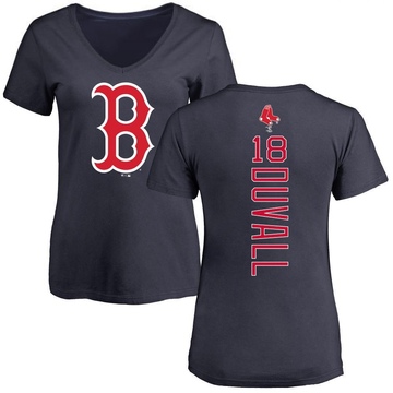 Women's Boston Red Sox Adam Duvall ＃18 Backer Slim Fit T-Shirt - Navy