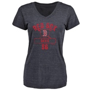 Women's Boston Red Sox Austin Davis ＃56 Base Runner T-Shirt - Navy