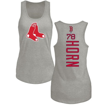 Women's Boston Red Sox Bailey Horn ＃78 Backer Tank Top Ash