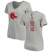 Women's Boston Red Sox Bobby Doerr ＃1 Backer Slim Fit T-Shirt Ash