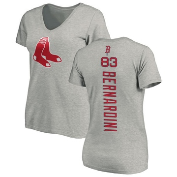 Women's Boston Red Sox Brennan Bernardino ＃83 Backer Slim Fit T-Shirt Ash