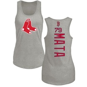 Women's Boston Red Sox Bryan Mata ＃79 Backer Tank Top Ash