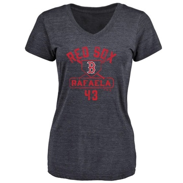 Women's Boston Red Sox Ceddanne Rafaela ＃43 Base Runner T-Shirt - Navy