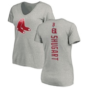 Women's Boston Red Sox Chase Shugart ＃61 Backer Slim Fit T-Shirt Ash