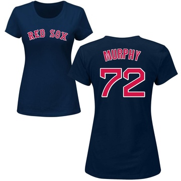 Women's Boston Red Sox Chris Murphy ＃72 Roster Name & Number T-Shirt - Navy