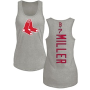 Women's Boston Red Sox Christopher Miller ＃7 Backer Tank Top Ash