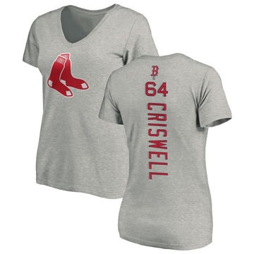 Women's Boston Red Sox Cooper Criswell ＃64 Backer Slim Fit T-Shirt Ash