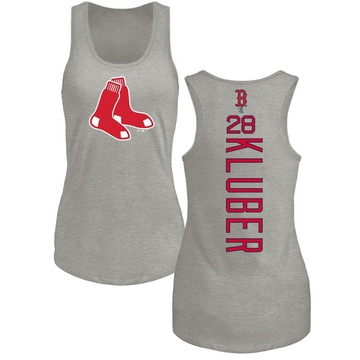 Women's Boston Red Sox Corey Kluber ＃28 Backer Tank Top Ash