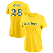 Women's Boston Red Sox Danny Jansen ＃28 City Connect Name & Number T-Shirt - Gold