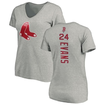 Women's Boston Red Sox Dwight Evans ＃24 Backer Slim Fit T-Shirt Ash