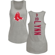 Women's Boston Red Sox Fred Lynn ＃19 Backer Tank Top Ash