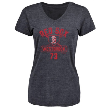 Women's Boston Red Sox Jamie Westbrook ＃73 Base Runner T-Shirt - Navy