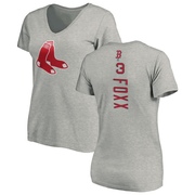 Women's Boston Red Sox Jimmie Foxx ＃3 Backer Slim Fit T-Shirt Ash