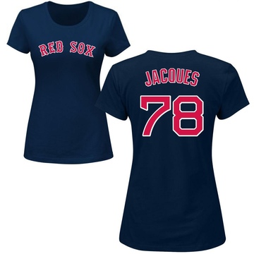 Women's Boston Red Sox Joe Jacques ＃78 Roster Name & Number T-Shirt - Navy