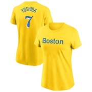 Women's Boston Red Sox Masataka Yoshida ＃7 City Connect Name & Number T-Shirt - Gold