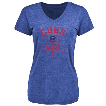 Women's Chicago Cubs Andre Dawson ＃8 Base Runner T-Shirt - Royal