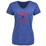 Women's Chicago Cubs Caleb Knight ＃4 Base Runner T-Shirt - Royal