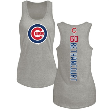 Women's Chicago Cubs Christian Bethancourt ＃60 Backer Tank Top Ash