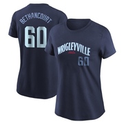 Women's Chicago Cubs Christian Bethancourt ＃60 City Connect Name & Number T-Shirt - Navy