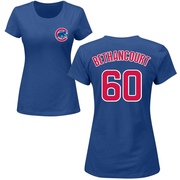 Women's Chicago Cubs Christian Bethancourt ＃60 Roster Name & Number T-Shirt - Royal