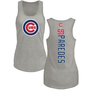 Women's Chicago Cubs Enoli Paredes ＃59 Backer Tank Top Ash