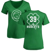 Women's Chicago Cubs Ethan Roberts ＃39 Dubliner Name & Number V-Neck T-Shirt Kelly - Green