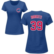 Women's Chicago Cubs Ethan Roberts ＃39 Roster Name & Number T-Shirt - Royal