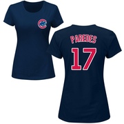 Women's Chicago Cubs Isaac Paredes ＃17 Roster Name & Number T-Shirt - Navy