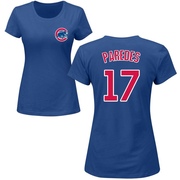 Women's Chicago Cubs Isaac Paredes ＃17 Roster Name & Number T-Shirt - Royal