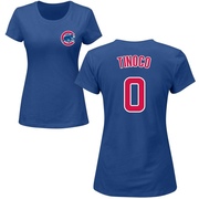 Women's Chicago Cubs Jesus Tinoco ＃0 Roster Name & Number T-Shirt - Royal