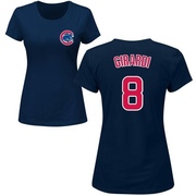 Women's Chicago Cubs Joe Girardi ＃8 Roster Name & Number T-Shirt - Navy