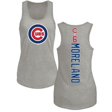 Women's Chicago Cubs Keith Moreland ＃6 Backer Tank Top Ash